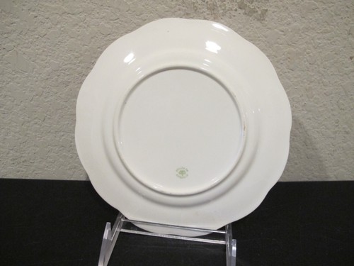 (11) Pc. Aynsley Maroon Red & Gold Cake Plate, Salad Plates & Bowl Set - Picture 6 of 8