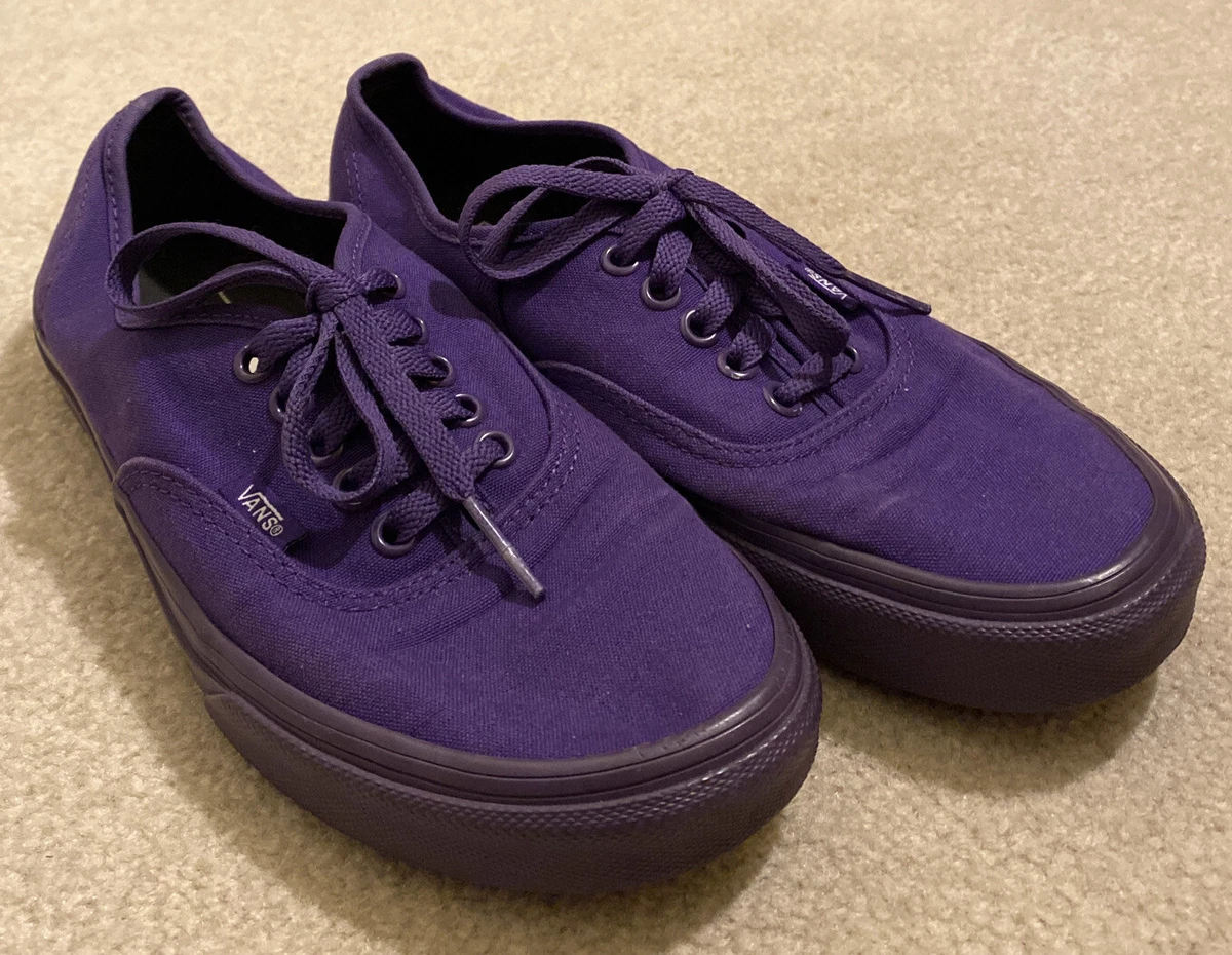 Vans Authentic Low Top Dark Purple Canvas Sneakers Women s 8 Men s 6.5