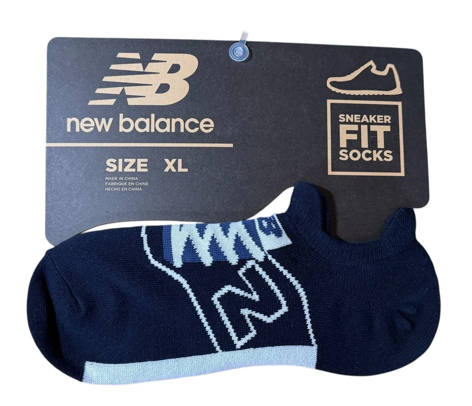 Lote de 3 Calcetines New Balance Zapatilla Ajuste No Show Azul Marino Talla XL Foto 2 de 4