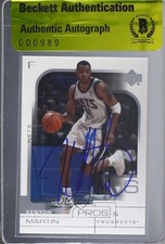 BAS 2001-02 Upper Deck Pros & Prospects Kenyon Martin #53 Authentic Auto 3c7