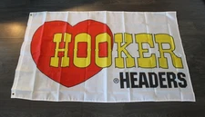 Hooker Headers Banner Flag 3x5 Hot Rod Speed Shop Auto Mechanic Garage Rat Fink