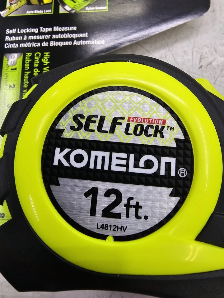 Komelon 12ft Tape Measure Self Lock Evolution L4812HV Auto Lock Bright A9 - Image 3 of 4