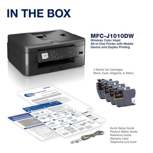 Brother MFCJ1010DW Wireless Color All-in-One Inkjet Printer Refresh Subscription - Picture 8 of 8