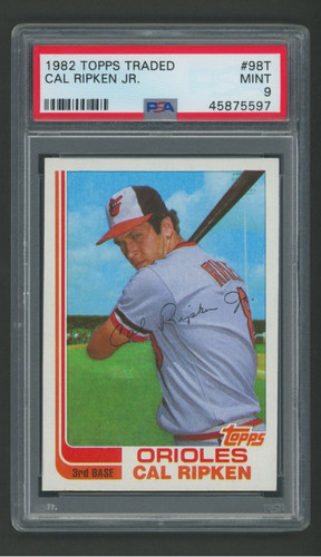 1982 Topps Traded Cal Ripken JR Rookie RC 98T PSA 9 MINT