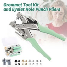 1/8" 3/16" Grommet Eyelet Hole Punch Plier Tool Kit for Leather Canvas Craft