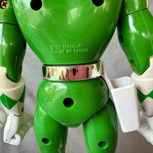 Original Bandai 1993 8” Mighty Morphin Power Green White Rangers Tommy Gold Team - Picture 7 of 18
