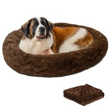 Best Friends by Sheri Calming Lux Donut Cuddler Pet Bed Bundle with Orthopedic C