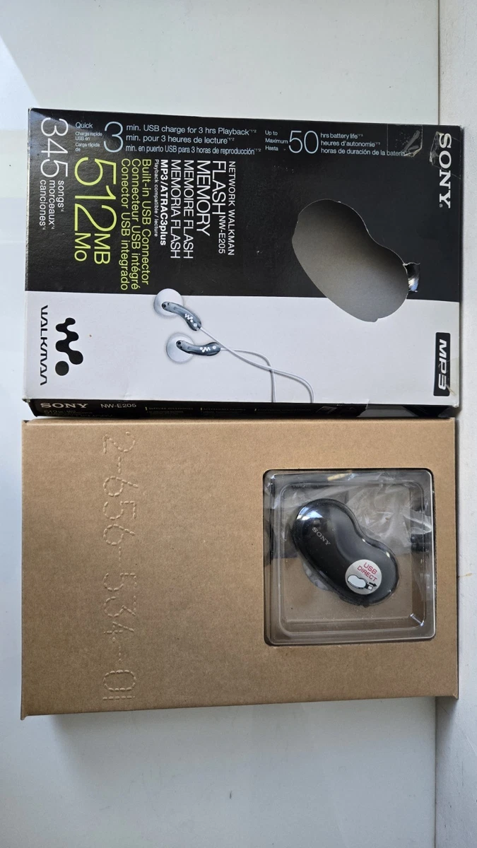 Neuf Sony NW-E205 MP3 512MB boite Walkman Network Flash Memory USB Serie B noir