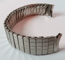 VINTAGE 1960s MENS WRISTWATCH BAND KREISLER EXPANSION (FLEXIMPEL) SS 16.3MM WIDE