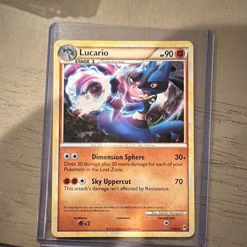 The Pokemon Company Pokemon TCG Lucario 14/95 Call of Legends Rare Regular EN 90