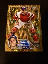 2023 Topps Gilded Collection - Carlton Fisk #115 Gold RayWave Refractor /25 