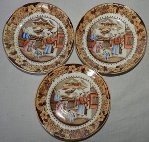 rare magnifique ancienne assiette faïence décor minton signé