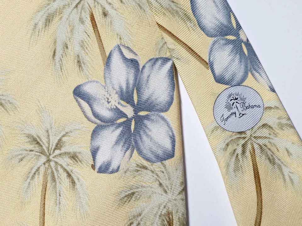 2 corbatas Tommy Bahama para hombre con patrón floral 100 % seda 57" 4" de ancho hawaianas Foto 3 de 4