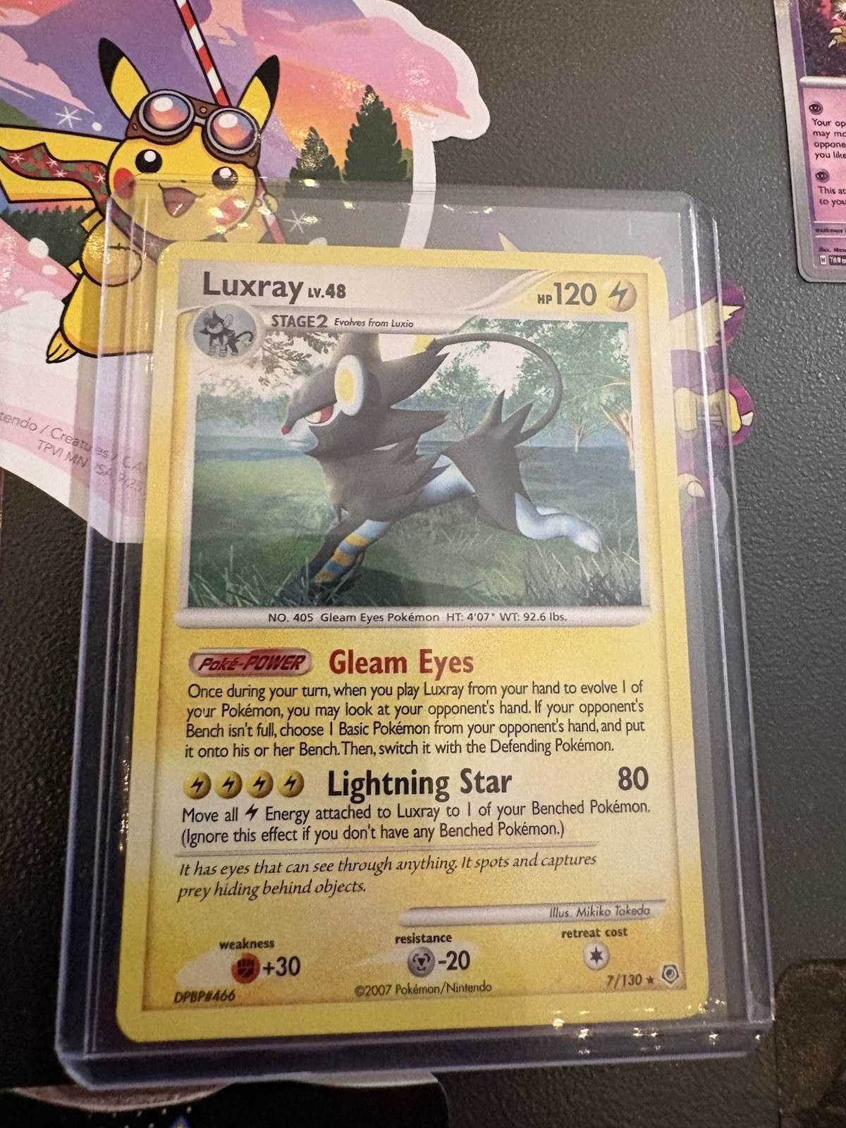 Pokemon Diamond & Pearl Base Luxray LV.48 Holo Rare Card 7/130
