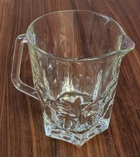 Vintage Duralex Spain Verallia Clear Glass Drinks Pitcher 6.5 x 5.5'' 1 qt