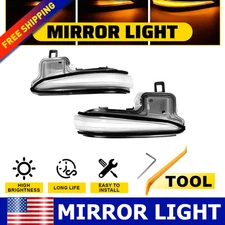 For Toyota Rav4 2019-2023 2x Sequential LED Side Mirror Turn Signal Lights Clear