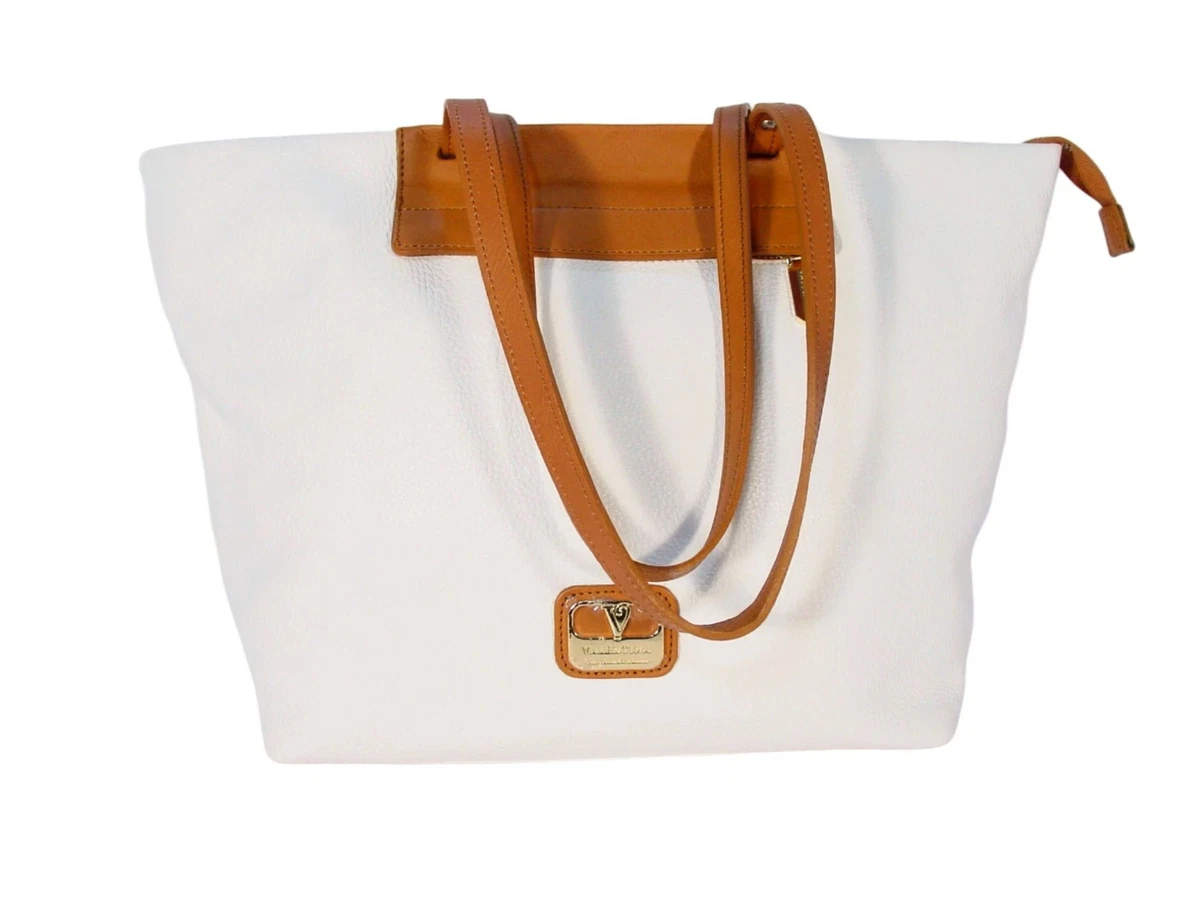 White Bags & Handbags Valentina Leather Exterior for Women  display picture 2