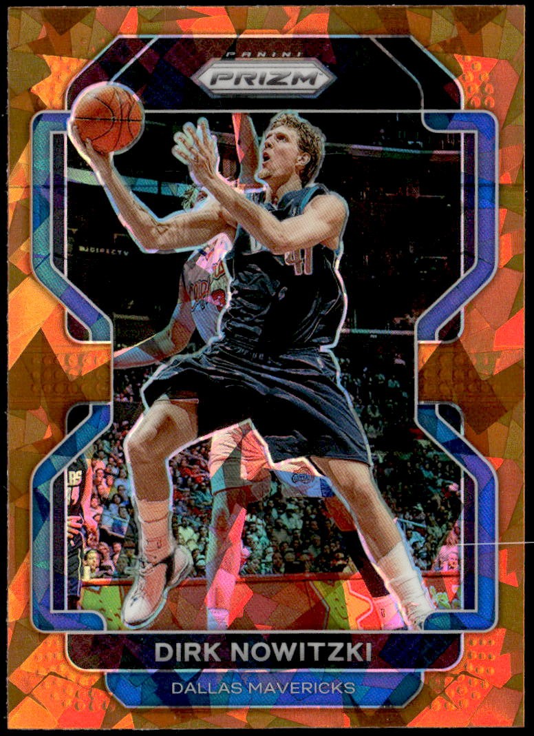 2021-22 Panini Prizm #289 Dirk Nowitzki Orange Ice E1