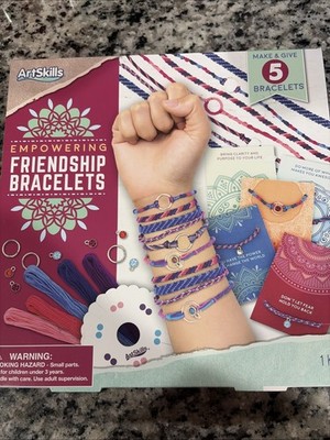 NeArt Craft Kit Friendship Bracelets Art Skills Empowering Saying Gift Cards 
