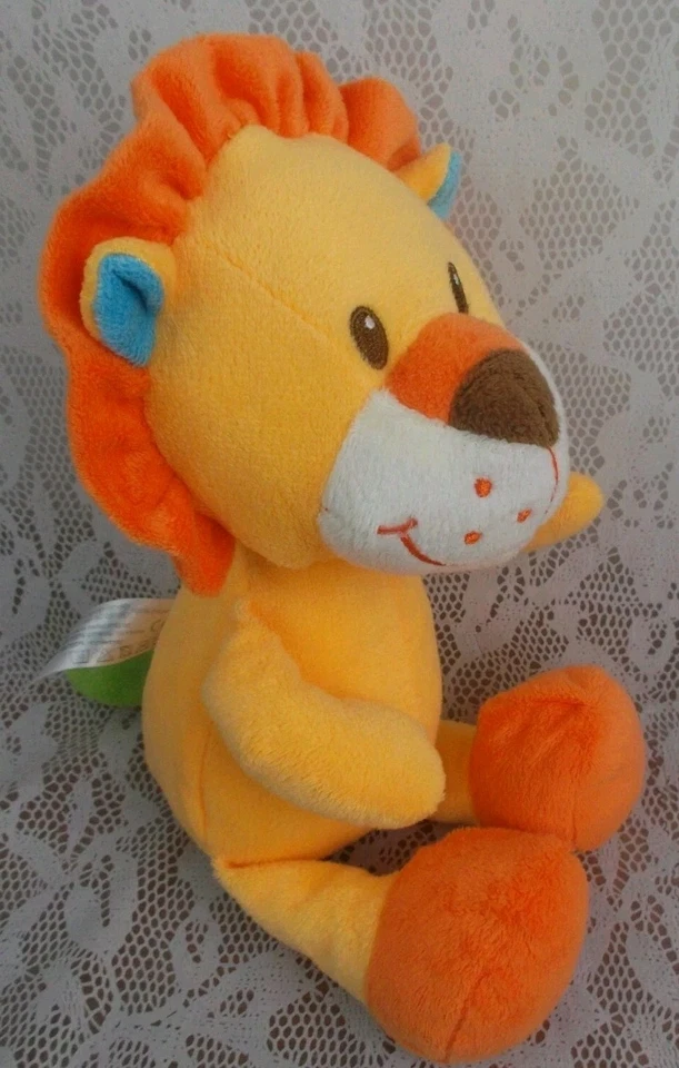 Плюшевая кукла Bambia Lion Lovey Germany желтая оранжевая синяя детская мягкая игрушка 11 дюймов - Изображение 3 из 4