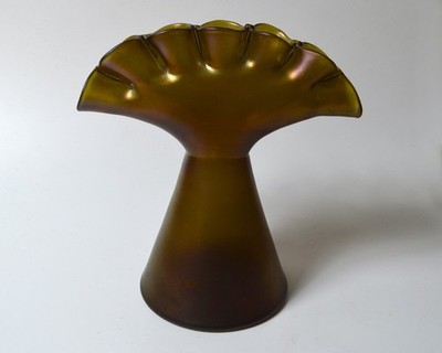 LOETZ  art glass tulpen vase bronce glatt model 7891 LÖTZ
