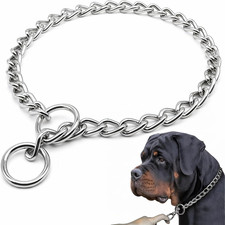 Chain Choke Collar for Dogs, Adjustable Metal Dog Training Choke Collars, Slip P