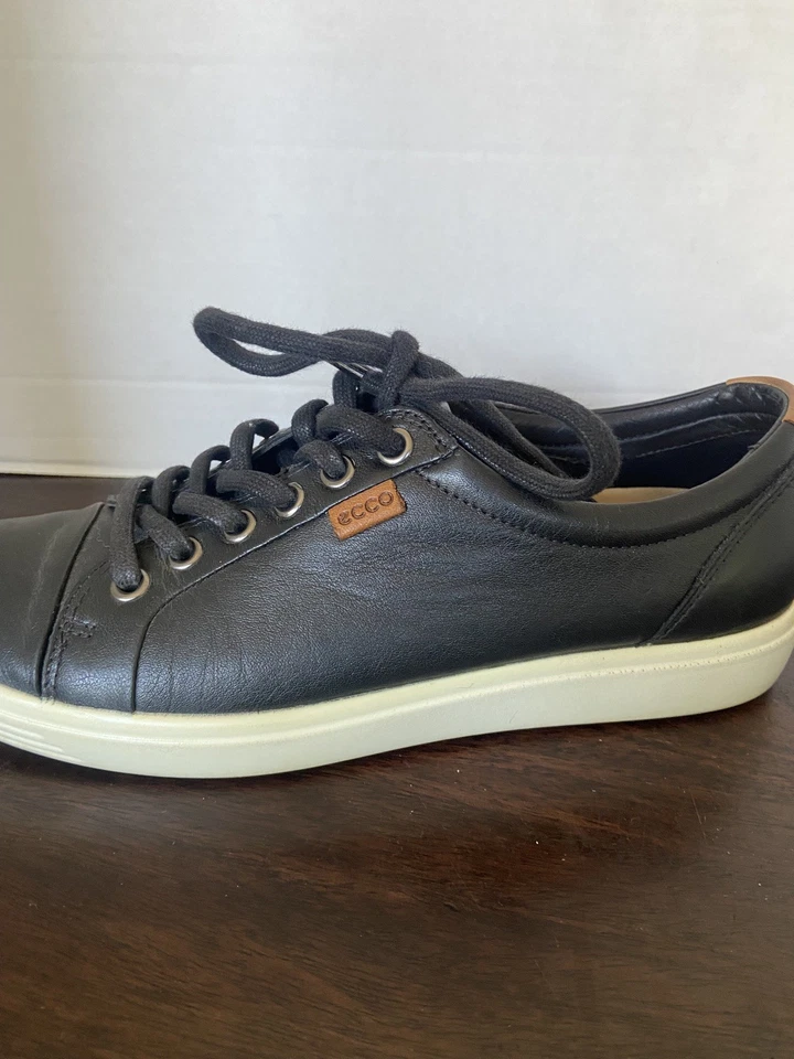 Ecco Black Leather Lace Up Casual Shoes Womens Size U.S. 7 Med  - Image 3 of 4