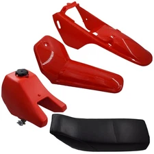 Plastic Front Fender Body Seat Gas Tank Kit For Yamaha PW80 RED
