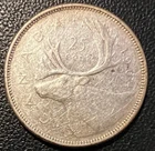 1964 Canada 25 Cents .800 Silver Coin