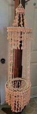 Vintage Hanging Sea Shell Hanging Planter Plant Hanger Wind Chime Chandelier 41”