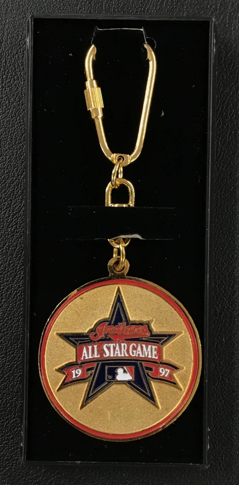 1997 MLB All-Star Game Cleveland Indians Keychain w/CASE Municipal Stadium NICE! - Image 3 of 3