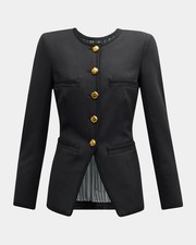 Veronica Beard Alessia Collarless Braid Trim Jacket NWT/NEW Veronica Beard SZ 12