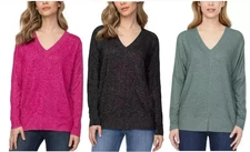 Buffalo David Bitton Women's Pullover Super Soft Cozy V Neck Sweater
