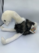Vintage Cascade Toy Ostrich Puppet 15  Tall Plush Stuffed Animal Tags Attached