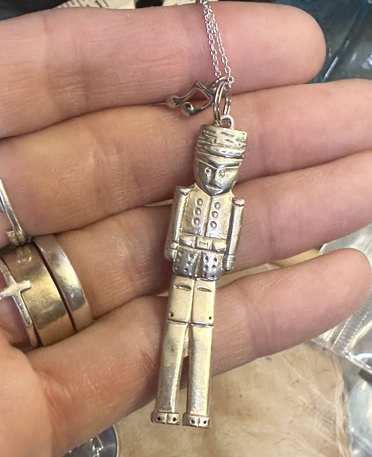 Christmas Nutcracker With 8th Notes 925 Sterling … - image 1