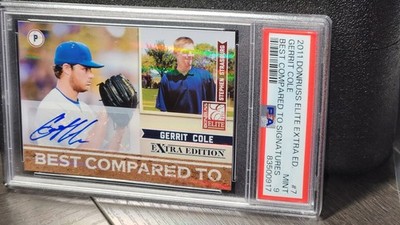 2011 Donruss Elite Extra /25 Gerrit Cole Auto PSA 9 Best Compared To Strasburg 