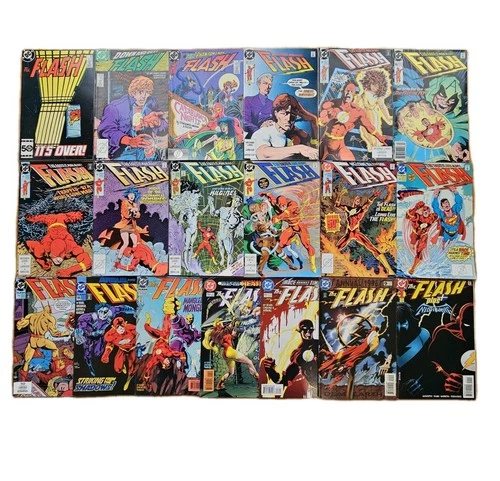 Vtg Lot Of 19 FLASH #349 20 29 37 39-43 48 50 53 79 86 102 DC 1985-1997 VF-NM