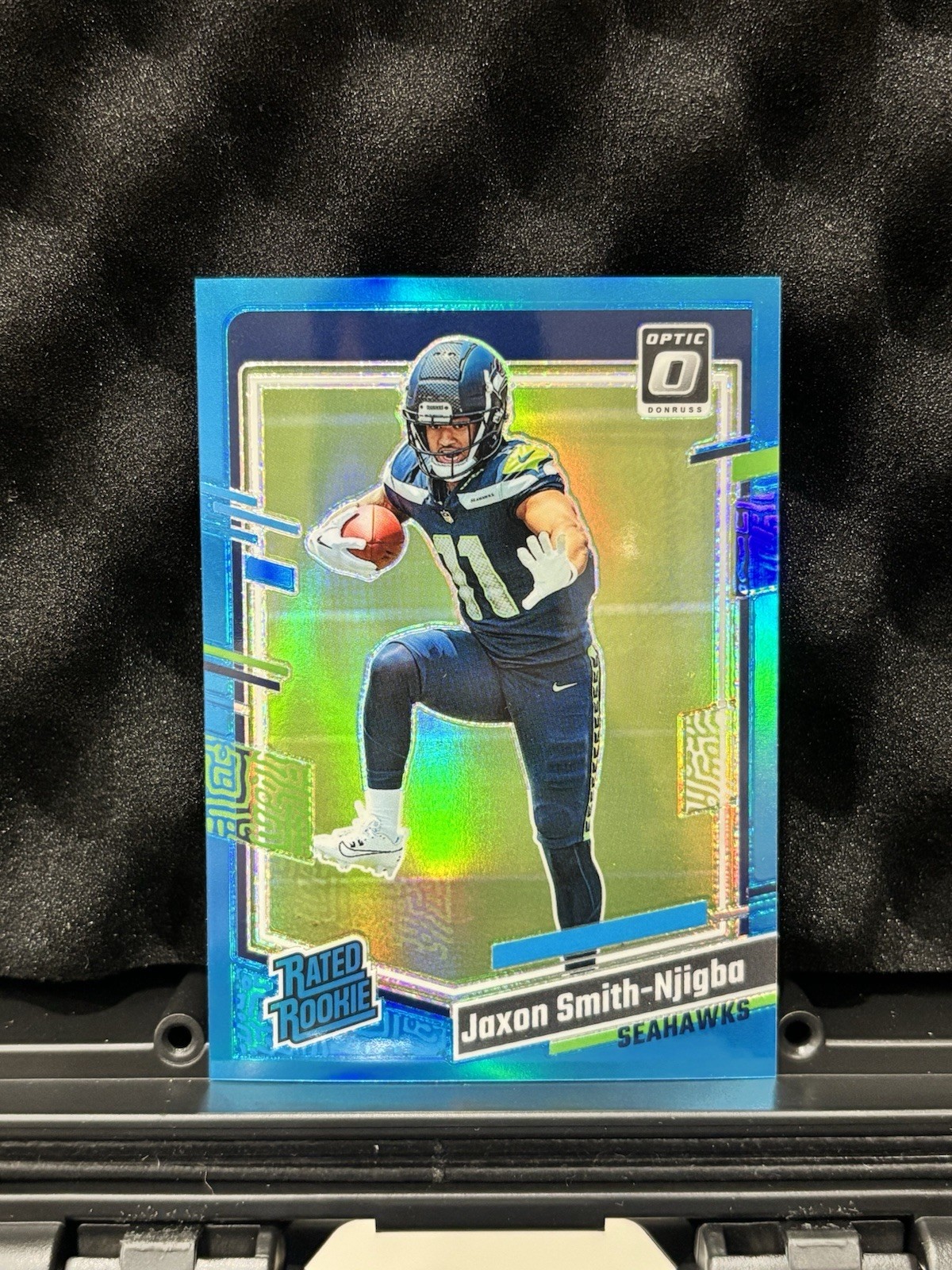 2023 Panini Donruss Optic Jaxon Smith-Njigba #293 Aqua Prizm /299 Seahawks