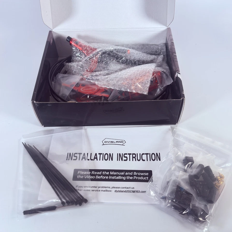 Juego de frenos de disco hidráulicos EBike 2 pistones 2 pines delantero trasero 180 mm 2300/2300 mm cable Foto 3 de 4