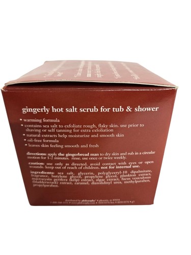 NIB Philosophy Gingerbread Man Hot Salt Scrub for Tub & Shower Bath Toiletries - Picture 5 of 5