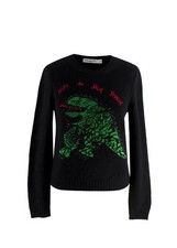 Dior Green Dinosaur Black Cashmere Knit