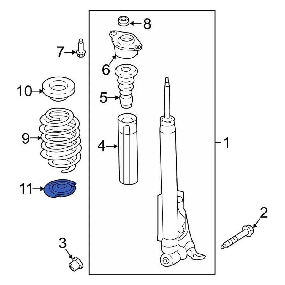 For Ford Fiesta 2011-2019 Ford BE8Z5793A Rear Lower Coil Spring Insulator Foto 3 de 3