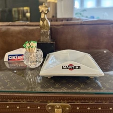 Vintage Martini & Rossi Made in France Ashtray Large 8” Bar Advertising Cigar
