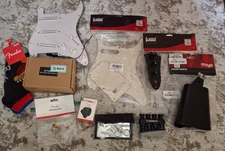 Guitar Build Parts Bundle Lot Kaish Pickguard Control Plate Fender Tuner Knobs