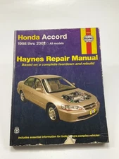 Haynes 42014 Repair Manual For 1998-2002 Honda Accord - TEARS ON FRONT PAGE