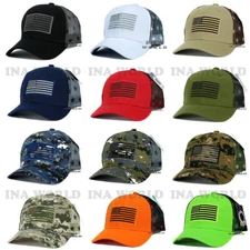 USA American Flag Hat Tactical Operator Military Flag Mesh Snapback Baseball Cap