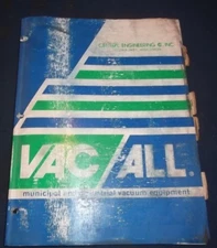 VAC-ALL E-10 STREET SWEEPER MACHINE OPERATOR OPERATION & MAINTENANCE MANUAL BOOK