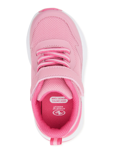 Sneakers jogger a rete per bambina leggere traspiranti con gancio e passante - Foto 3 di 12