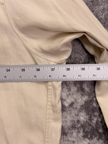 Banana Republic Shirt Jacket XXL Tall Mens Tencel Linen Butter Yellow Summer - Picture 4 of 8