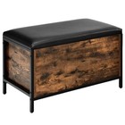 Porch Black Leather Ottomans, Footstools & Poufs